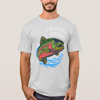 Sea Run Cutthroat Chasing Chrome Trout T-shirt