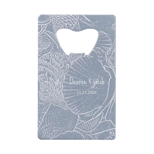 Sea Shell Dusty Blue Coastal Beach (Devant)