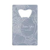 Sea Shell Dusty Blue Coastal Beach (Dos)