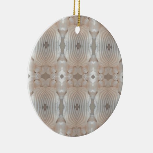 Sea Shells Love, Romantic Exotic Tropical Bridal Keramisch Ornament (Rechts)