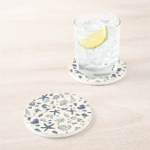 Sea Shells & Starfish Sandstone Onderzetter - Kust (Zijkant)