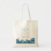 Sea Sun Sand Summer Beach Tote Bag (Voorkant)