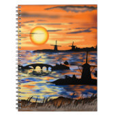 Sea Sunrise Carnet Pays-Bas Paysage (Devant)