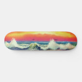 Sea Sunset Waves Skateboard - Peinture (Horz)