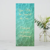 Sea Tidal Wave Sand Pattern Photo Invitation (Debout devant)