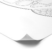 Sea Turtle Adult Coloring Poster (Hoek)