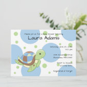 Sea Turtle Boy Baby Shower Invitations (Debout devant)