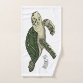 Sea turtle cartoon (Serviette à main)