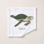 Sea turtle cartoon (Gant de toilette)