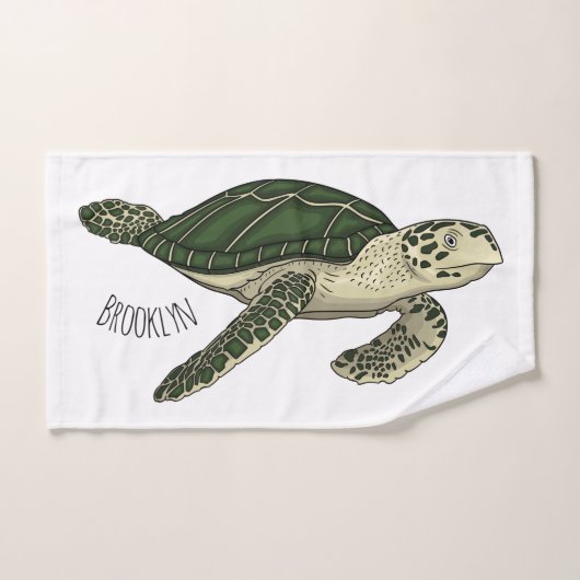 Sea turtle cartoon (Serviette à main)