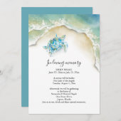 Sea Turtle Celebration of Life Invitations (Devant / Derrière)