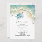 Sea Turtle Celebration of Life Invitations Kaart (Voorkant)