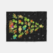 Sea Turtle Christmas Tree Matching Family Xmas Tre Fleece Deken (Voorkant (Horizontaal))