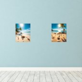 Sea Turtle & Crabs on Tropical Beach – Serene Ocea (Parquet)
