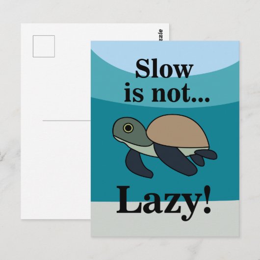 Sea Turtle Funny Briefkaart (Voorkant / Achterkant)