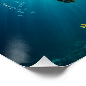 Sea Turtle in Tropical Paradise Perfect Poster (Hoek)