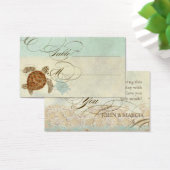 Sea Turtle Modern Coastal Ocean Beach Swirls (Bureau)