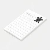 Sea Turtle Silhouette Minimalist Post-it® Notes (Schuin)