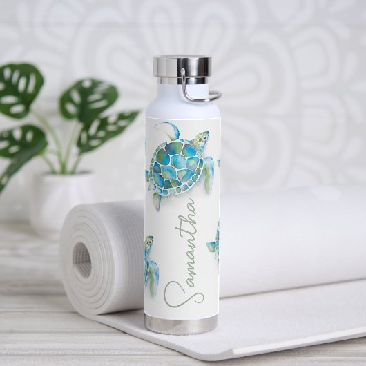 Sea Turtle Themed Reusable Water Bottles Waterfles (Yoga)
