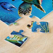 Sea Turtle Watercolor Tropical Ocean Legpuzzel (Zijkant)