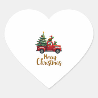 Sea Turtles Driving Christmas Tree Truck Turtle Ch Hart Sticker