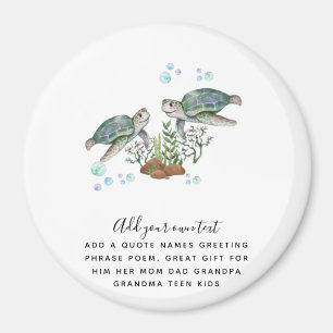 SEA TURTLES Personalized Magneet