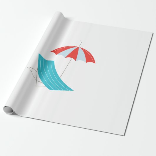 Sea umbrella chair cadeaupapier (Uitgerold)