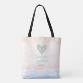 Sea You at the Beach Coastal Tote Bag (Dos)