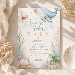 Sea You Soon Baby Ocean Baby Borrel Kaart
