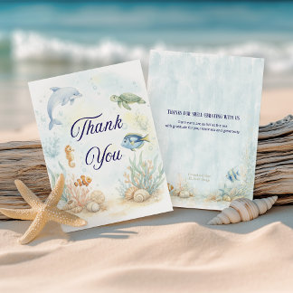 Sea You Soon Baby Shower Bedankkaart