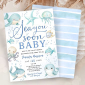 Sea You Soon Baby Shower Boy Ocean Kaart