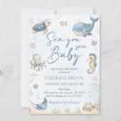 Sea You Soon Baby Shower Invitation (Devant)