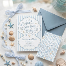 Sea You Soon Baby Shower Uitnodiging | Kustzeeën