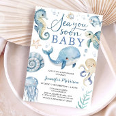Sea You Soon Boy Baby Shower Invitation 