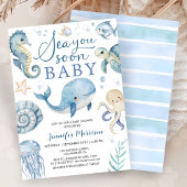 Sea You Soon Boy Baby Shower Invitation 