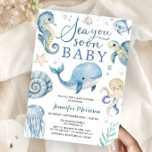 Sea You Soon Boy Baby Shower Invitation 