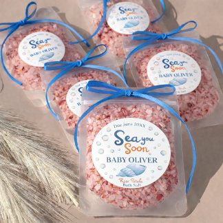 Sea You Soon Kustbadzout Cadeaupakket Ronde Sticke Sticker