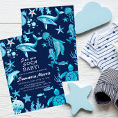 Sea You Soon Nautical Baby is on the Way Baby Kaart