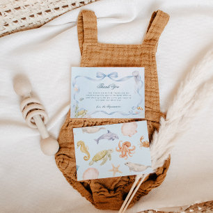 Sea You Soon Rococo Baby Shower Bedankkaart