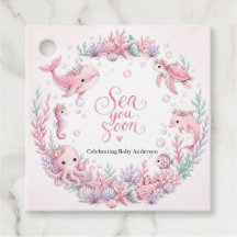 Sea You Soon Roze Onder de Zee Baby Shower Persoon