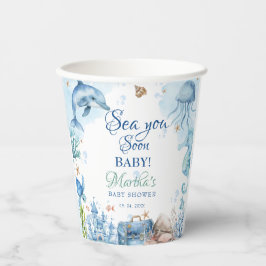 Sea You Soon Seashell Baby Shower Papieren Bekers