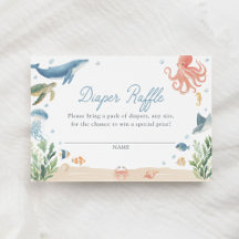 Sea You Soon Under the Sea Diaper Raffle Ticket