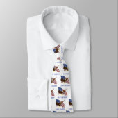 Seabees Bald Eagle American Flag Design Stropdas (Gebonden)