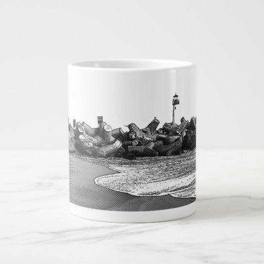 Seabright Beach, Père Noël Cruz 20 oz Jumbo Mug (Devant)