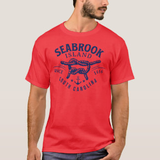 Seabrook Island SC Rope Knot Zomervakanties T-shirt