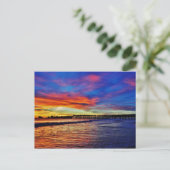Seacliff Beach Sunset. Santa Cruz, CA. Briefkaart (Staand voorkant)