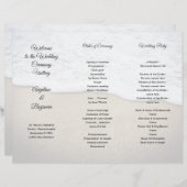 Seacoast Wedding Program Fotosjabloon drieledig (Voorkant / Achterkant)