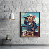 Seadog Ready: Waves, Watch, Woofs Ahead Poster