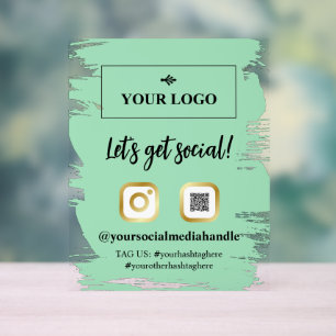 Seafoam Brushstrokes Gold Logo Obtenons Social