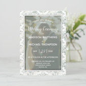 Seafoam Ecru Virtual Wedding Livestream Wedding Kaart (Staand voorkant)